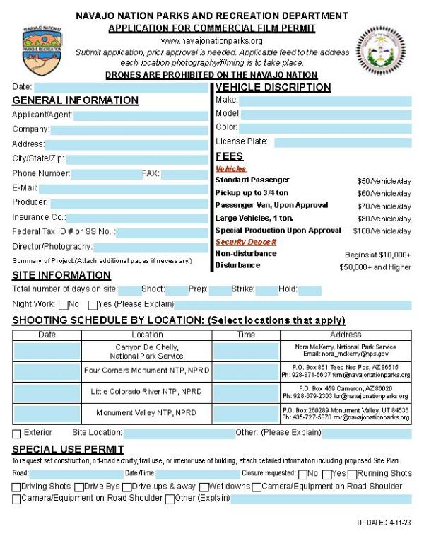 Navajo Nation permits for hiking